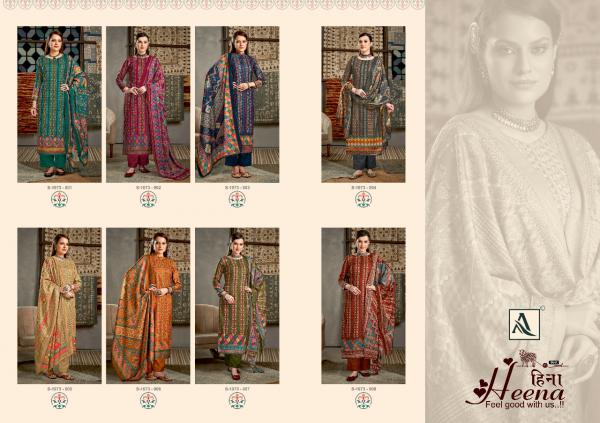 Alok Heena Pure Wool Pashmina Dress Material Collection 